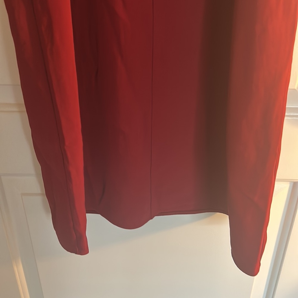 Everlane Japanese GoWeave Crimson Red Sleeveless Shift Mini Dress 8 - Picture 6 of 7